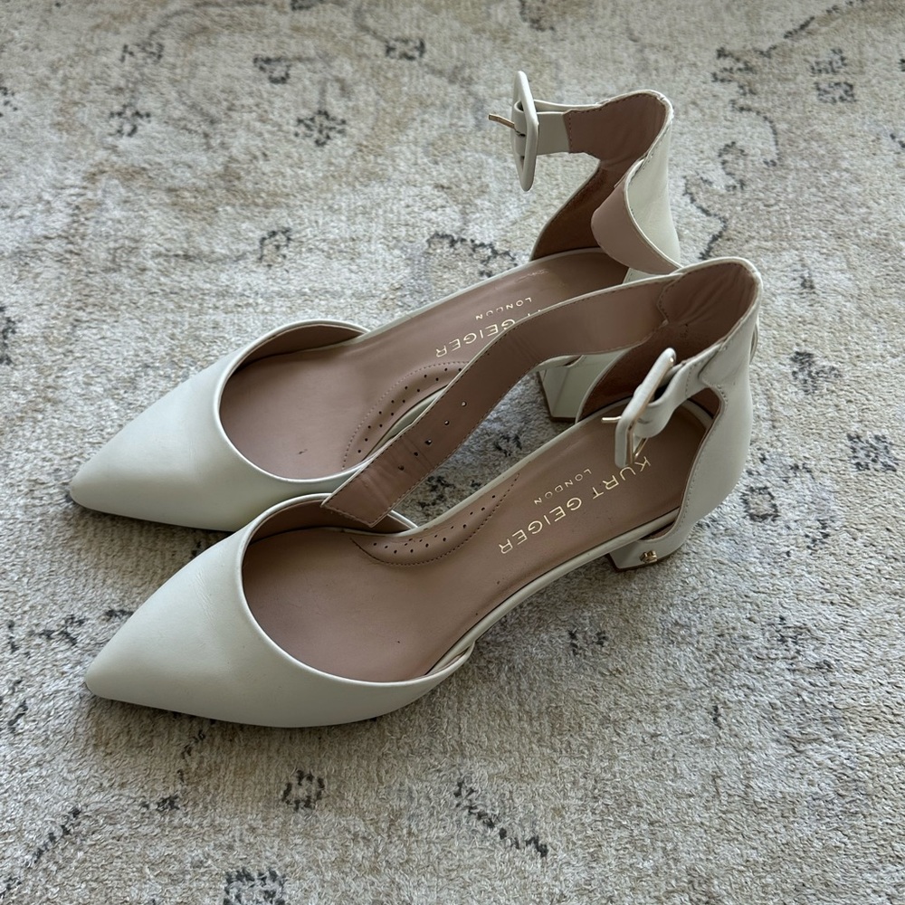 Kurt Geiger London | Burlington Leather Buckle Pumps 3” heels